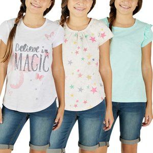 Vigoss Girls 3-pack Short Sleeve Tee, Magic